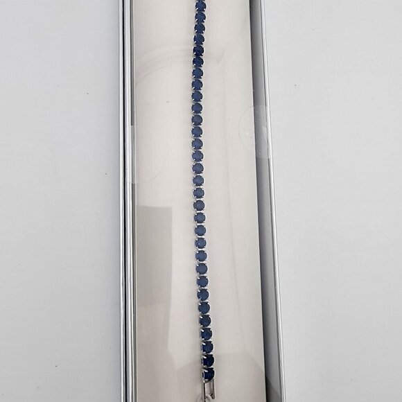Brand New Gold Plated Blue Gemstone Bracelet - Picture 4 of 9